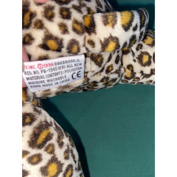 TY Freckles Leopard Stuffed Plush Animal Toy 1996 - Picture 7 of 7